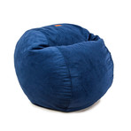 Plush Velour Convertible Bean Bag Chair // Navy