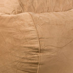 Plush Velour Convertible Bean Bag Chair // Camel