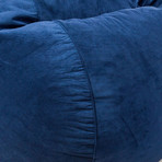 Plush Velour Convertible Bean Bag Chair // Navy