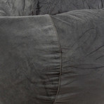 Plush Velour Convertible Bean Bag Chair // Pewter