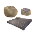 Plush Velour Convertible Bean Bag Chair // Sage