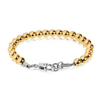 Bead + Chain Bracelet // Gold (7.5")