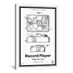 Record Player // Retro Patents (12"W x 18"H x 0.75"D)