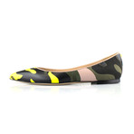 Valentino // Leather Pointed Toe Flat Shoe // Camoflage (Euro: 34)