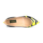 Valentino // Leather Pointed Toe Flat Shoe // Camoflage (Euro: 34)