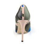 Valentino // Leather Pointed Toe Pump Shoe // Camoflage (Euro: 34)