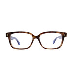 Fendi // Rectangular Acetate Eyeglass Frames // Brown Beige Havana Blue