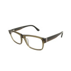 Ferragamo Eyeglass Frames // Crystal Khaki Green