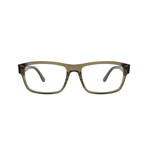 Ferragamo Eyeglass Frames // Crystal Khaki Green