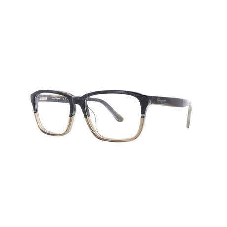 Ferragamo Eyeglass Frames // Blue Horn Grey