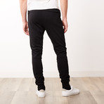 French Terry Joggers + Moto Knee Patch // Black (S)
