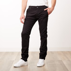 Slim Fit Galaxy Stretch Slant Pocket Chino Pant // Black (32WX30L)