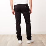 Slim Fit Galaxy Stretch Slant Pocket Chino Pant // Black (32WX30L)