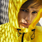 Bat Sleeve Full Zip Rain Jacket // Yellow Cab (M)