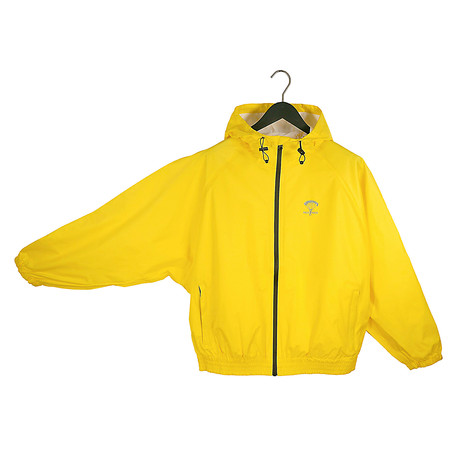Bat Sleeve Full Zip Rain Jacket // Yellow Cab (S)
