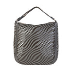 Cavalli Class Woven Contrast Shoulder Bag // Grey