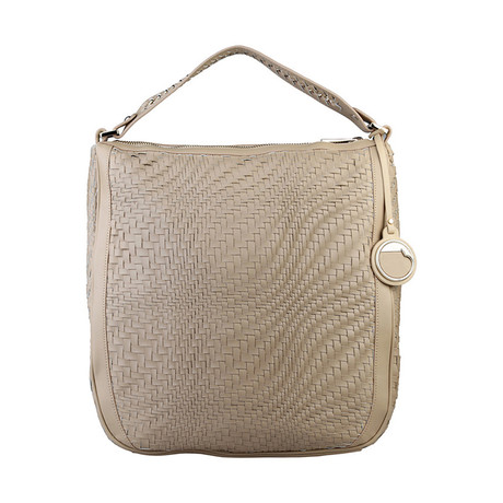 Cavalli Class Woven Design Shoulder Bag // Taupe