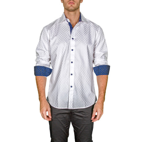 William Long-Sleeve Button-Up Shirt // White (XS)