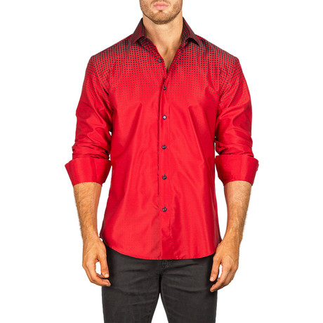 Aiden Button-Up Shirt // Red (XL)