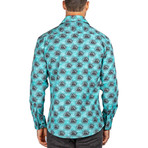 Noah Long-Sleeve Button-Up Shirt // Turquoise (3XL)