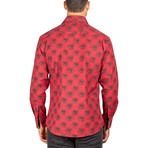 James Long-Sleeve Button-Up Shirt // Red (2XL)