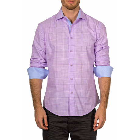Cameron Long-Sleeve Button-Up Shirt // Lilac (XS)