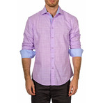 Cameron Long-Sleeve Button-Up Shirt // Lilac (XL)