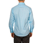 Cameron Long-Sleeve Button-Up Shirt // Turquoise (L)