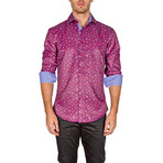Michael Button-Up Shirt // Burgundy (3XL)