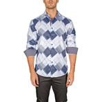 Jacob Long-Sleeve Button-Up Shirt // Blue (M)