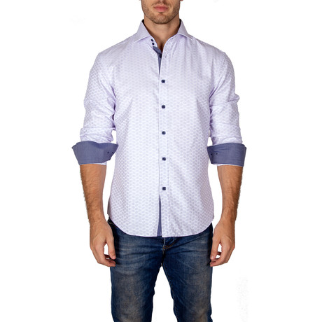 Charles Long-Sleeve Button-Up Shirt // Lilac (XS)