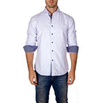 Charles Long-Sleeve Button-Up Shirt // Lilac (M)