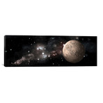 A Heavily Cratered Moon Alone In Deep Space // Marc Ward (36"W x 12"H x 0.75"D)