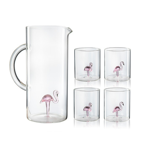 Flamingo Decanter Set