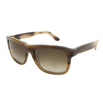 Ferragamo // Rectangle Sunglasses // Brown Cognac + Brown Gradient