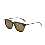 Double Bridge Rectangle Sunglasses // Matt Havana + Green