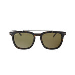 Double Bridge Rectangle Sunglasses // Matt Havana + Green