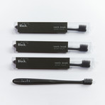 Black Travel Toothbrush // Soft // Set of 4