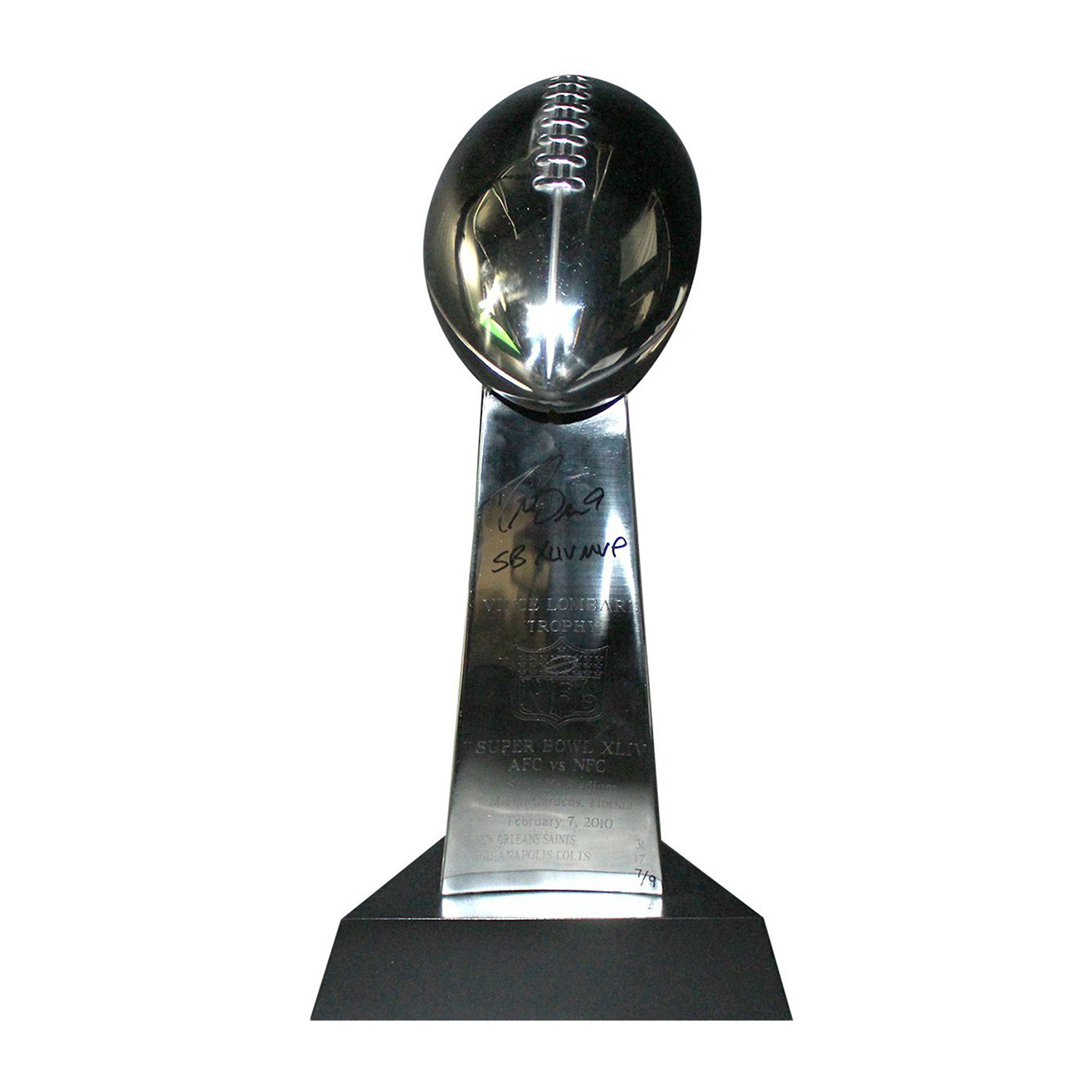 Drew Brees Signed Replica Lombardi Trophy - Steiner Sports - Touch of