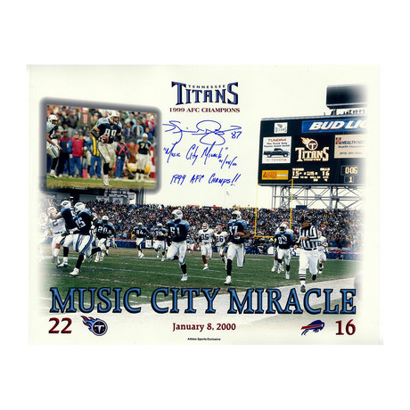 Kevin Dyson Signed Tennessee Titans Photo