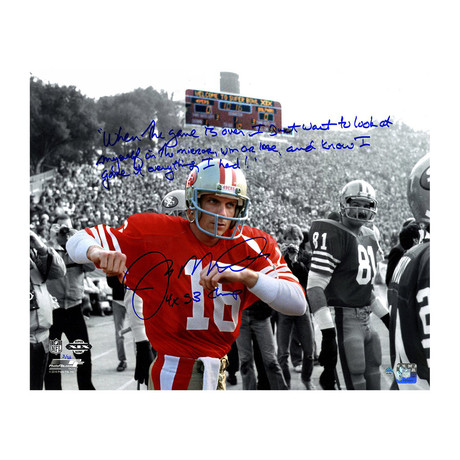 Joe Montana Super Bowl XIX Story Photo // Limited Edition