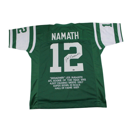 Joe Namath Signed New York Jets Jersey