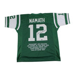 Joe Namath Signed New York Jets Jersey