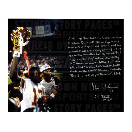 Doug Williams Signed Super Bowl Story Photo