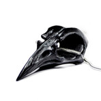 Black Raven Skull Pendant