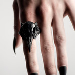 Raven Skull Ring (Size: 5)
