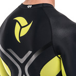 Long Sleeve Rashguard // Black + Yellow (M)