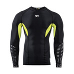 Long Sleeve Rashguard // Black + Yellow (M)