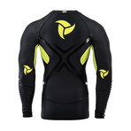 Long Sleeve Rashguard // Black + Yellow (M)