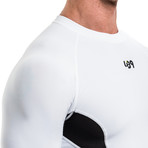 Long Sleeve Rashguard // White + Black (M)